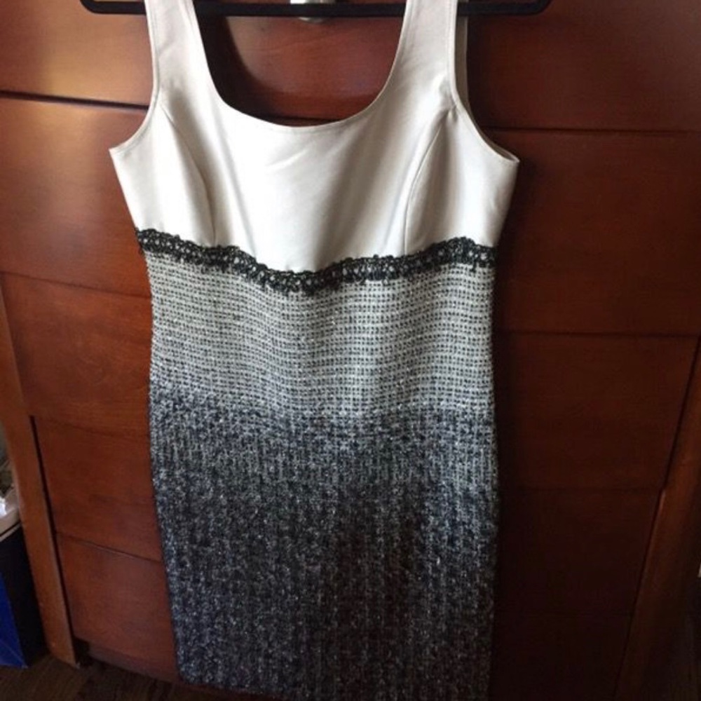 ST JOHN party dress silver graduating to black